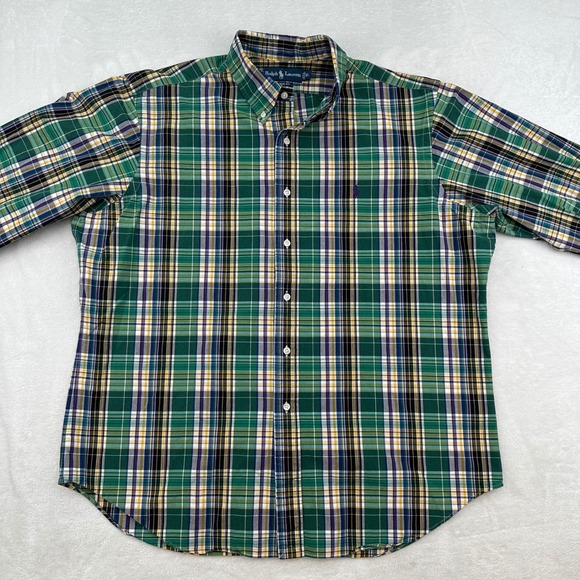 Ralph Lauren Classic Fit Plaid Long Sleeve Button Down Shirt Men's XL - Picture 9 of 11